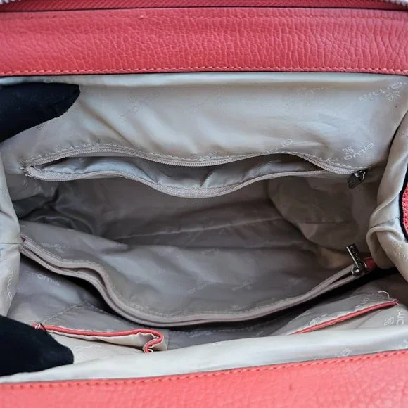 Cromia Womens Pink Pebble Leather Shoulder Bag, Made in Italy, Pre-owned - Picture 13 of 16